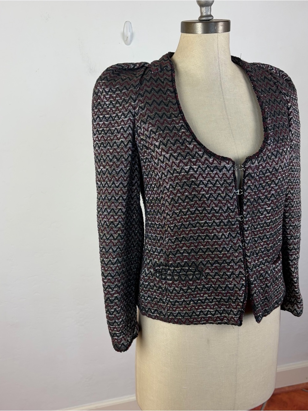 Isabel Marant Metallic Silver Tweed Jacket - Picture 2 of 7